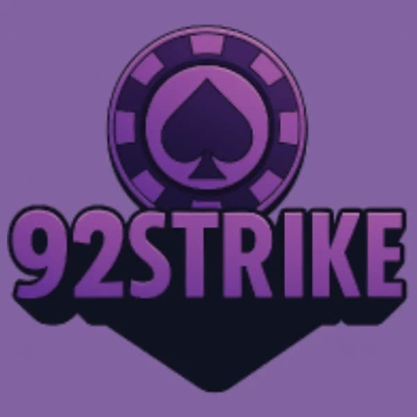 92 Strike Game logo with a purple poker chip and spade above 92STRIKE lettering