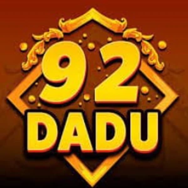 92 Dadu Logo 92 Dadu Game logo with gold 92 Dadu lettering on a diamond badge