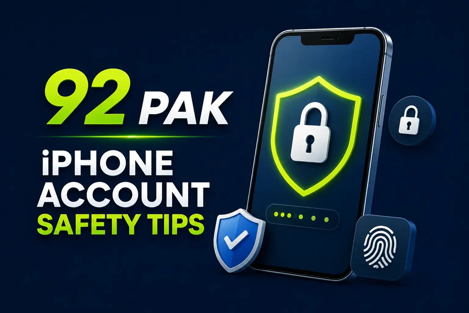 92 Pak iPhone Account Safety Tips iPhone account safety tips for 92 Pak users, including passcode and OTP protection